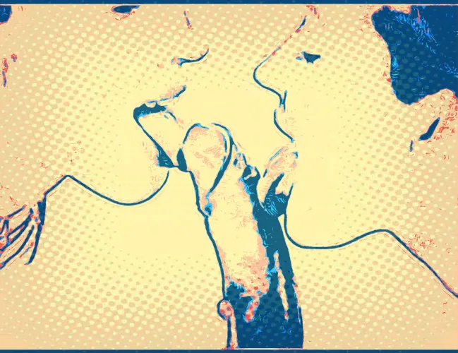 2 girls 1 cock blowjob. Popart Thumbnail