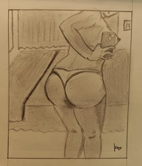 A sketch of self loving girl Thumbnail