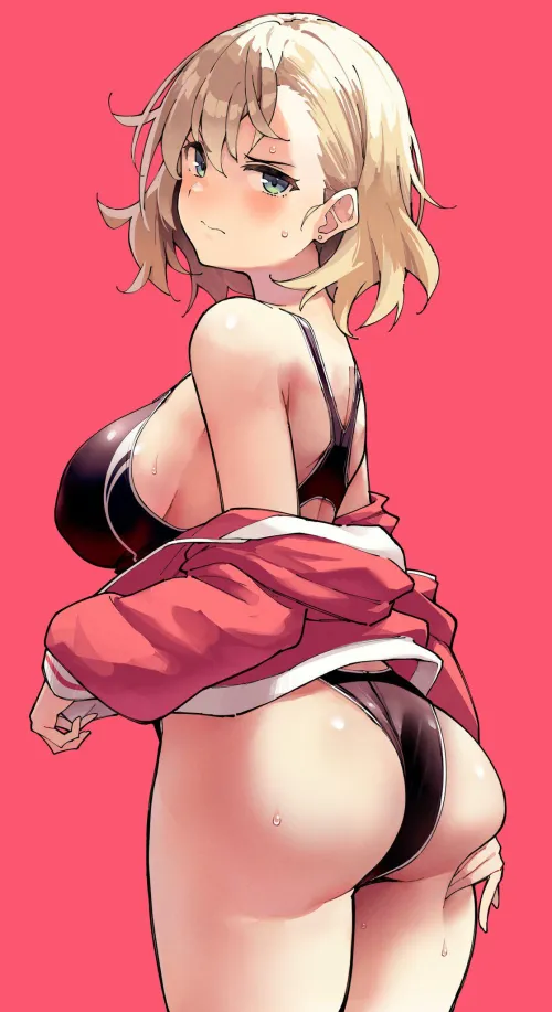 A swimsuit highlights her ass Thumbnail