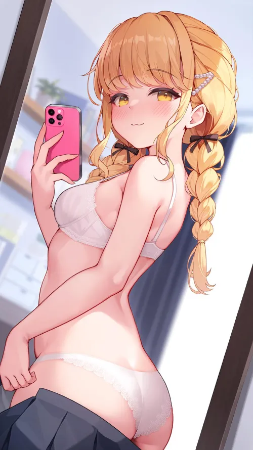 Admiring her body Thumbnail