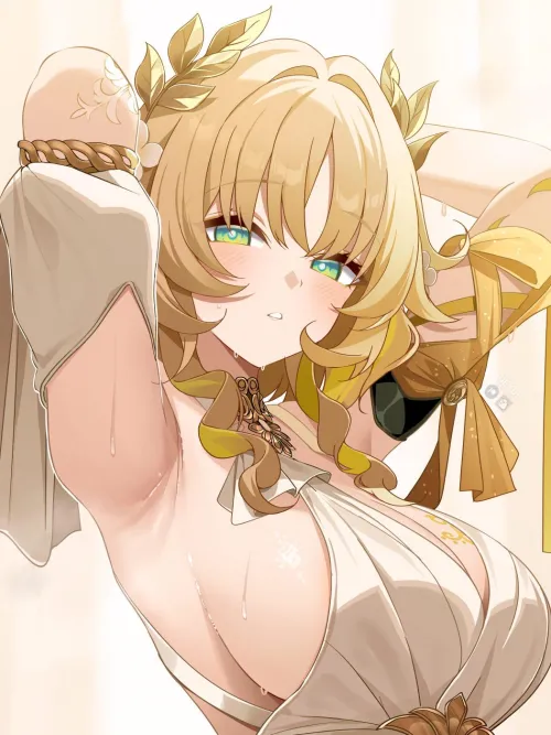 Aglaea's sweaty boobs and armpits Thumbnail