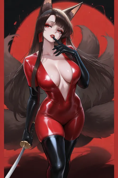 Akagi in red latex Thumbnail