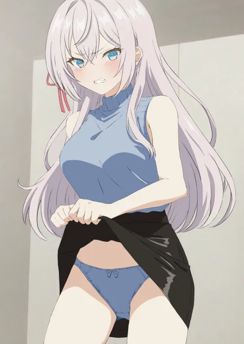 Alya Disgusted Skirt Lift [RoshiDere] Thumbnail