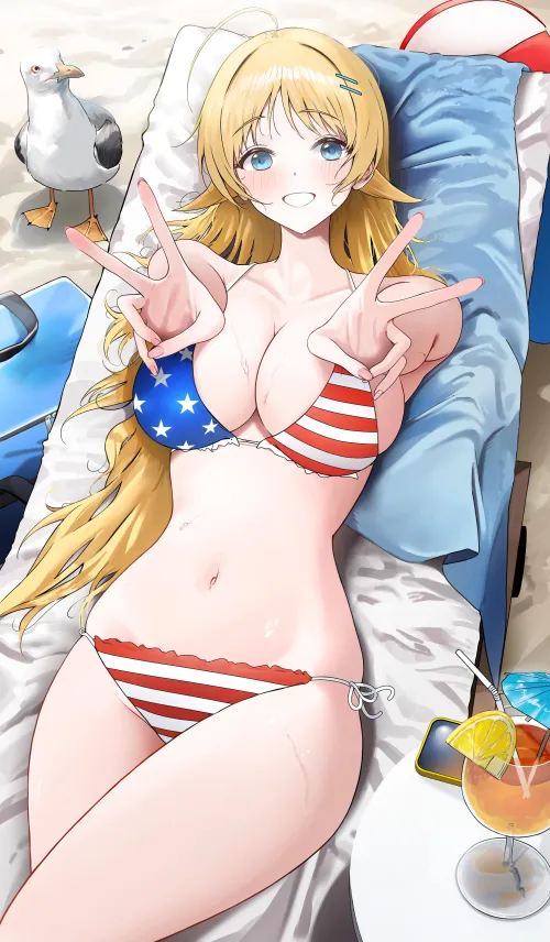 AMERICA!!! swimsuit Meguru Thumbnail