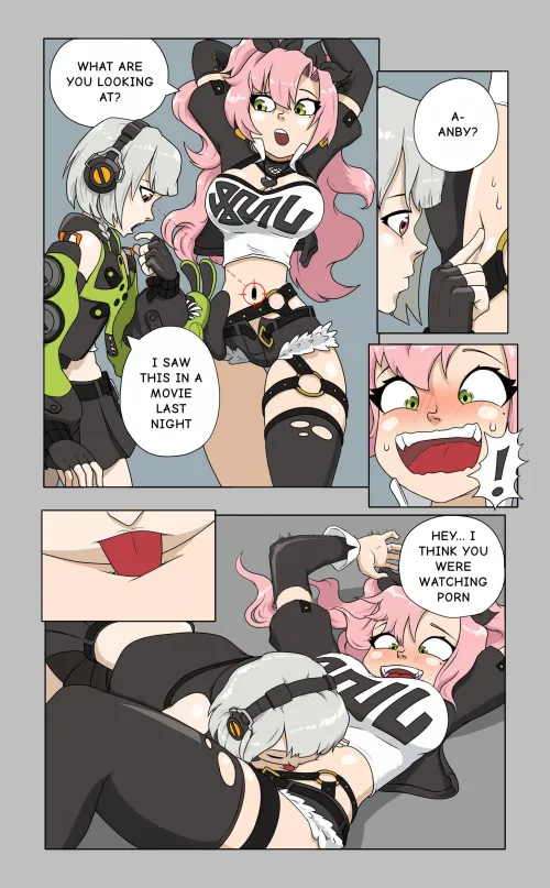 Anby Curious About Nicole's Belly Button~ [by andy on pixiv] Thumbnail