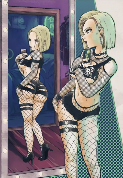 Android 18 Goth Selfie [almostflawed] Thumbnail