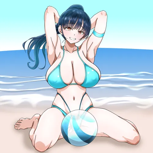 Anna Yamada Teasing On The Beach Thumbnail