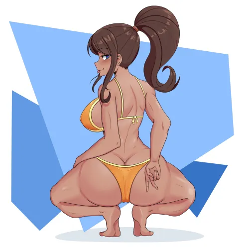 Aoi Asahina stooping down Thumbnail