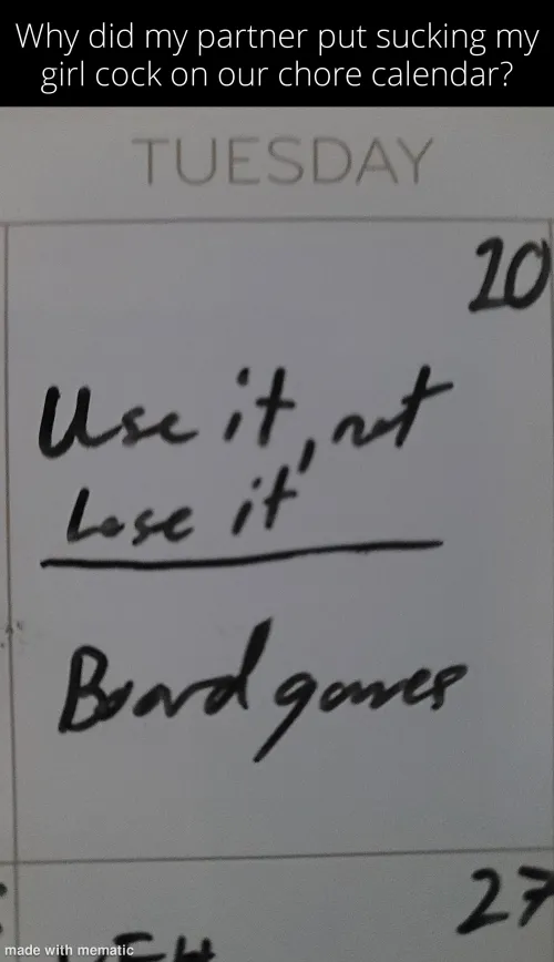 Apparently, I'm a chore. Thumbnail