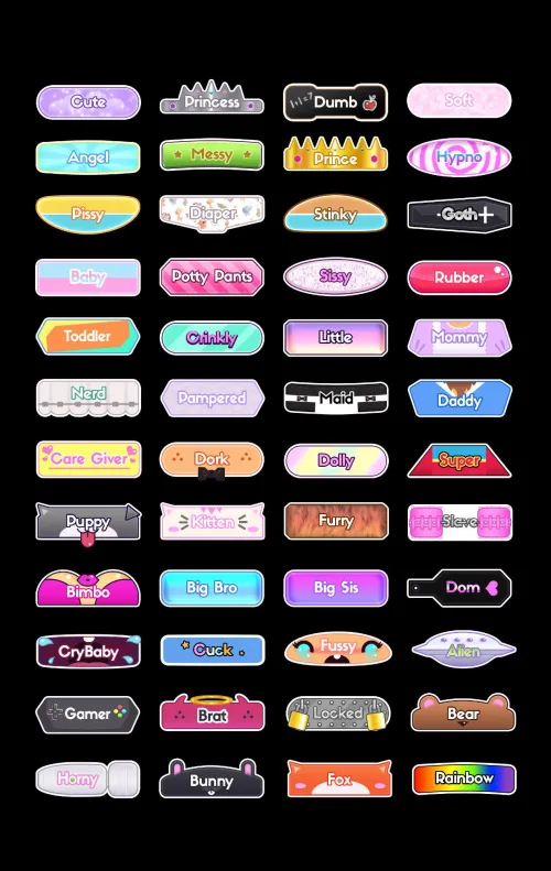 (Art by wishBerry) Choose the 4 diaper tapes that best describe you. Thumbnail