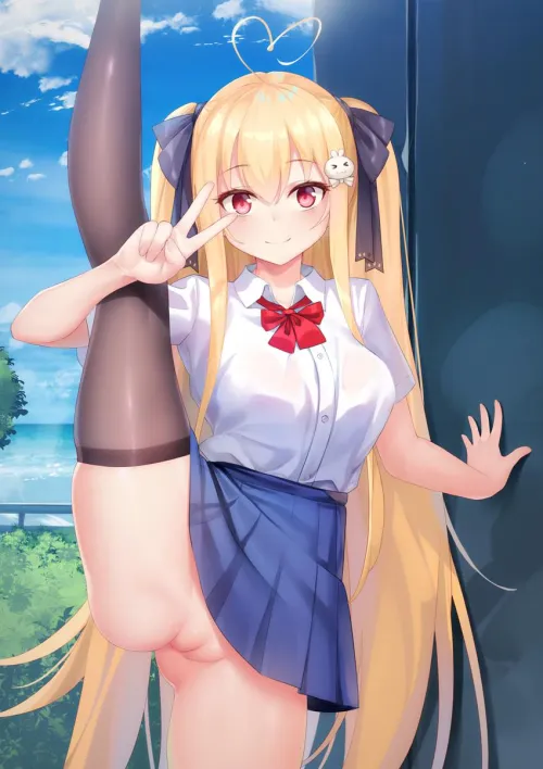 Asaba standing split Thumbnail