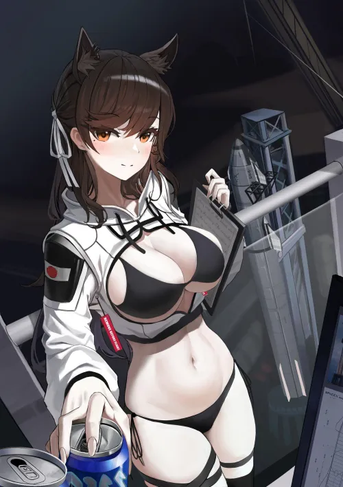 Atago offering a drink Thumbnail