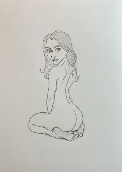 Back Pose Study (sketch) Thumbnail