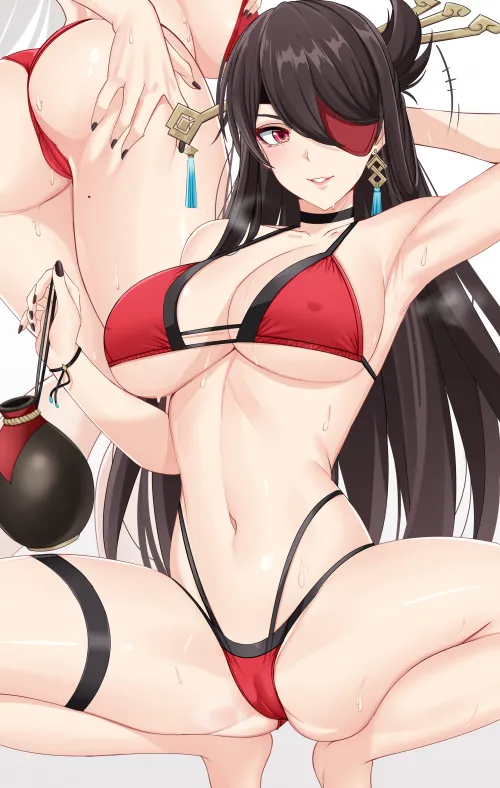 Beidou in bikini (noise_paper) [Genshin Impact] Thumbnail