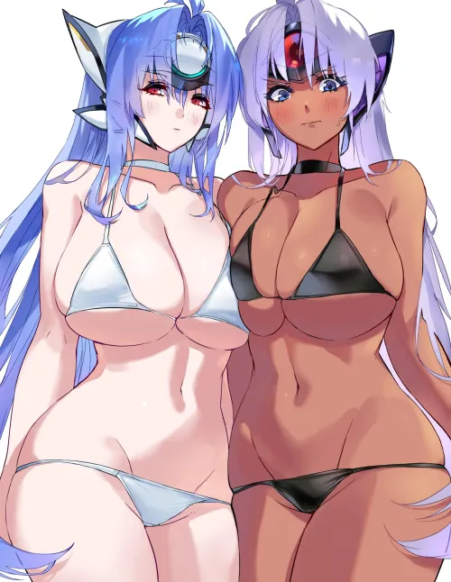 Bikini Kos-Mos and T-elos aren't sure about this [Xenosaga] Thumbnail