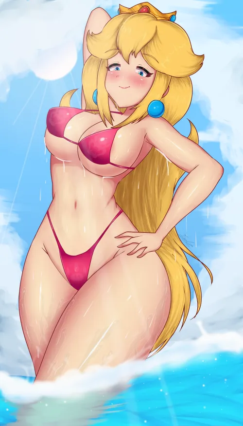 Bikini Peach (art by me) Thumbnail