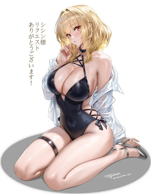 Blonde hair lovely with high heels (TOYOMAN) [Original] Thumbnail