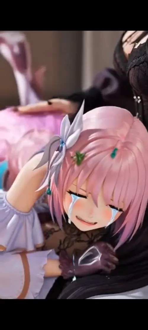 Blue Reflection Ray and Blue Reflection Second Light - Hiori Hirahara Spanking from her Gothic Mother OTK Thumbnail