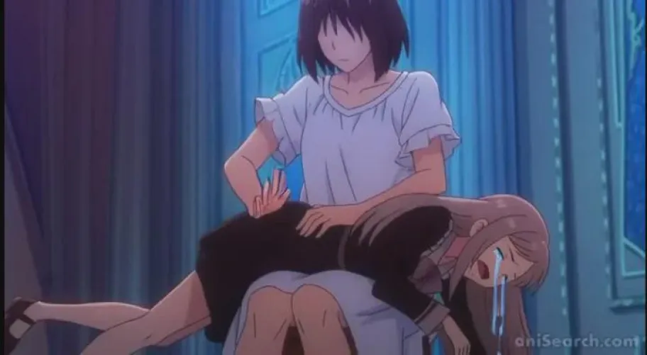 Blue Reflection Ray/澪 - Shino Mizusaki Spanking OTK from her mom Mrs. Mizusaki. Thumbnail