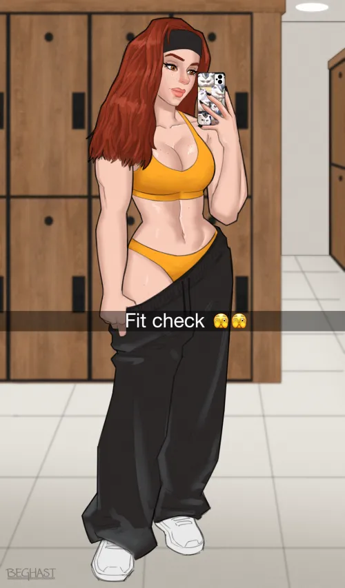 Brigitte gym selfie (Beghast) Thumbnail