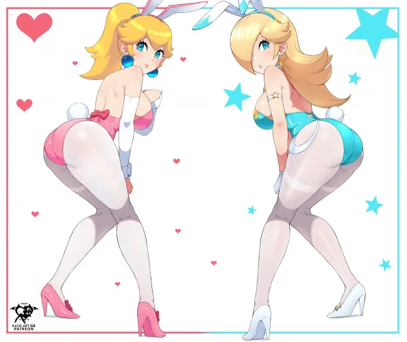 Bunny Peach and Rosalina [Mario] (Kaosart) Thumbnail