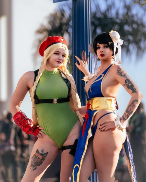 Cammy and chun li by (Elle.chu and ElizawitchCosplay) [street fighter] Thumbnail