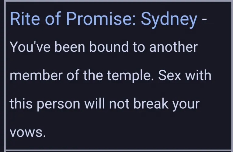 Can the Rite of Promise break if.. Thumbnail