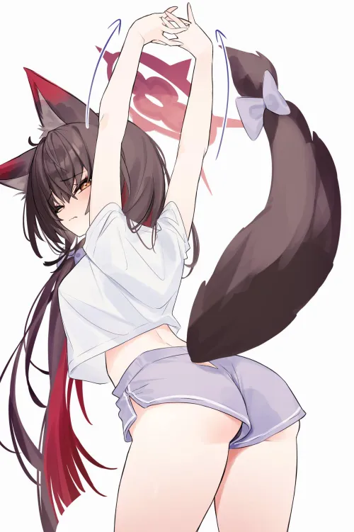 Casual Wakamo stretching Thumbnail