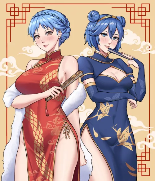 Chinese dress Marianne and Lucina (Joint Commission drawn by @matsuo95) Thumbnail