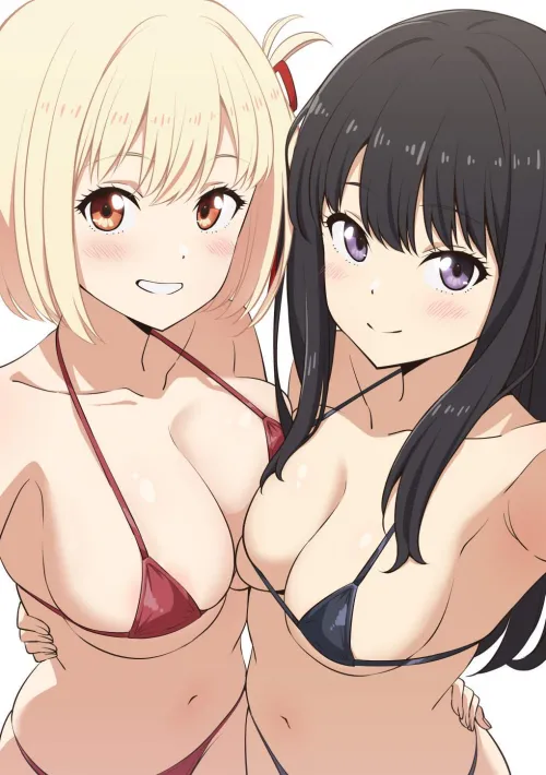 Chisato And Takina Wearing Micro Bikinis (Lycoris Recoil) Thumbnail