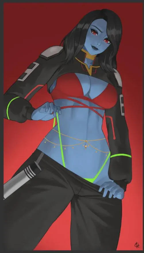 Chiss force-wielder working on the art of distraction [Deganlinx] Thumbnail