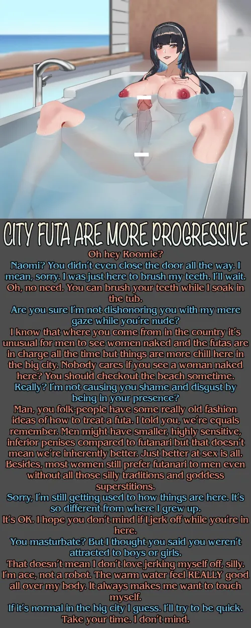 City Futa Are More Progressive (Request) [Masturbation][Asexual][Male POV] Thumbnail