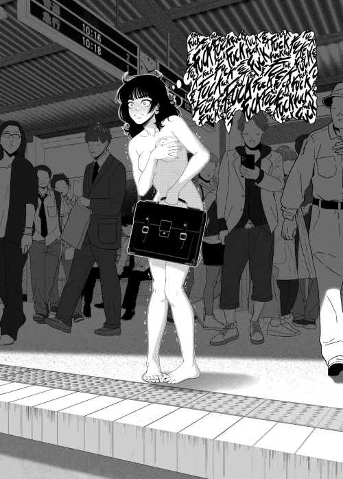 Completely naked in a crowded station. Thumbnail