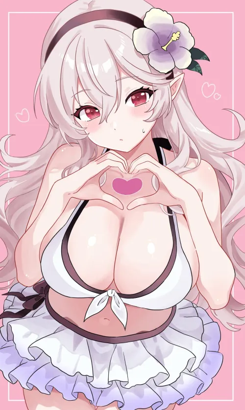 Corrin making a heart (Twitter: @n_54__) Thumbnail