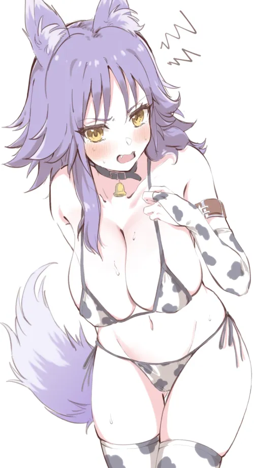 Cow Print Bikini Makoto [ヤマブキイロ] Thumbnail