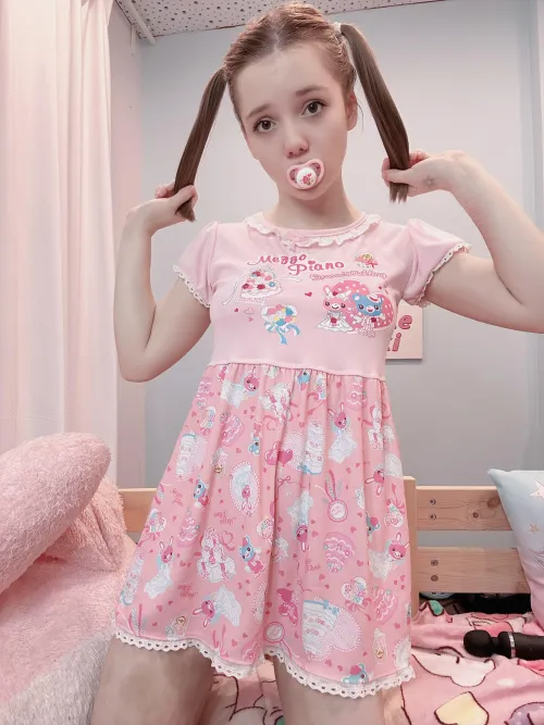 Cute dress and matching pacifier Thumbnail