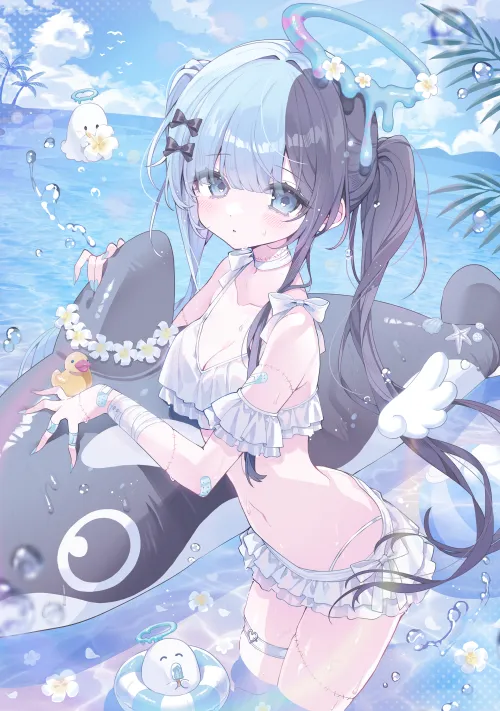 Cute zombie girl at the beach Thumbnail