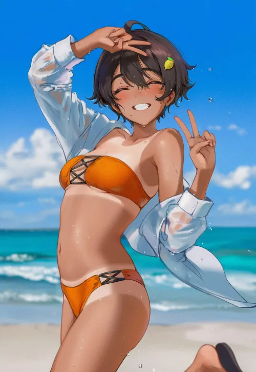 Cutie at the beach (aruhshura) Thumbnail