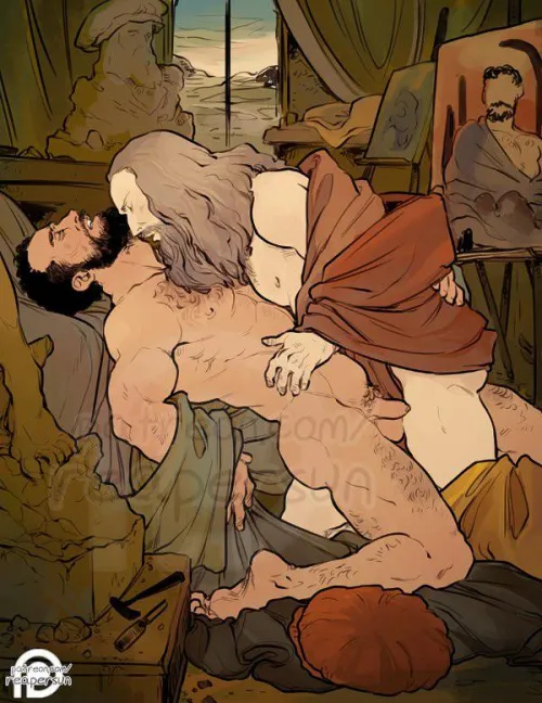 Da Vinci/Michelangelo (art by: rednoonsun) Thumbnail