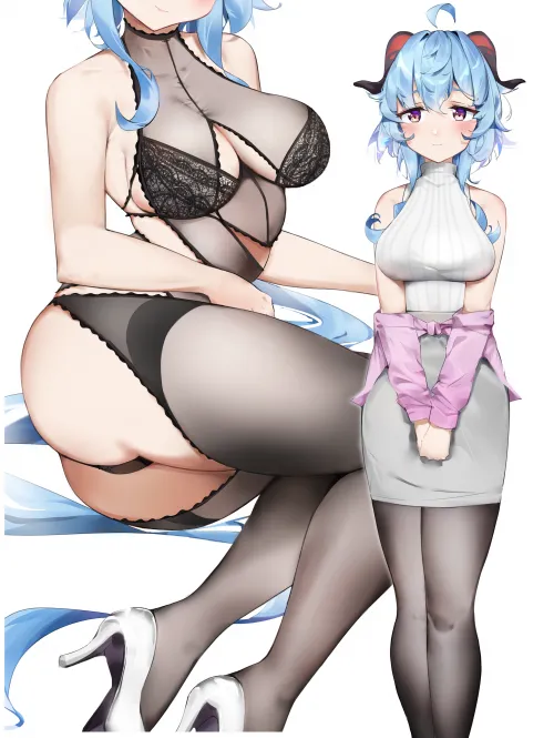 Daily Ganyu Lewdie #1140 Secret Secretary Thumbnail