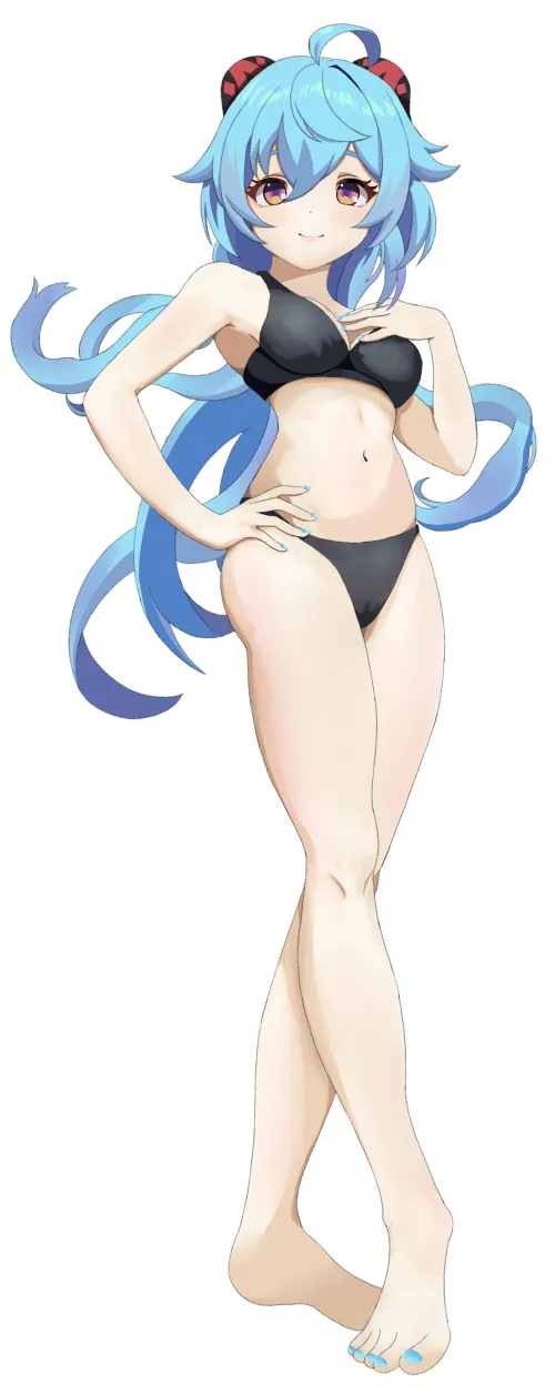 Daily Ganyu Lewdie #1168 Cute Swimsuit Ganyu Thumbnail