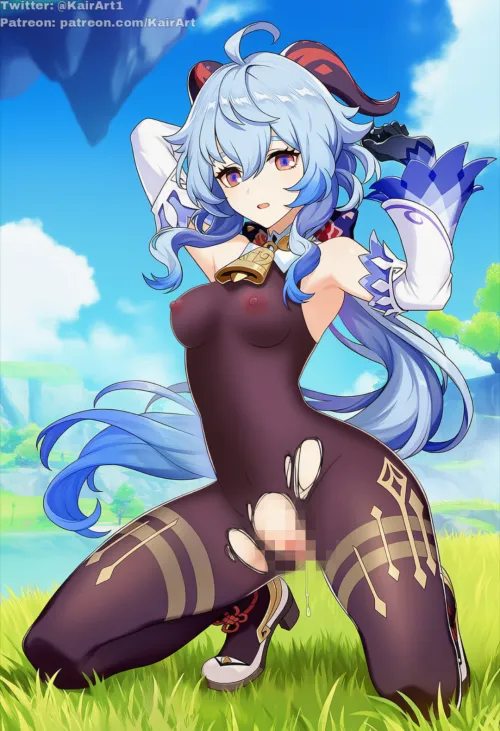 Daily Ganyu Lewdie #1438 Out in the field Thumbnail