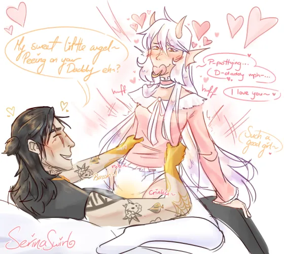 Diaper grinding on Daddy's Lap 💖 Thumbnail