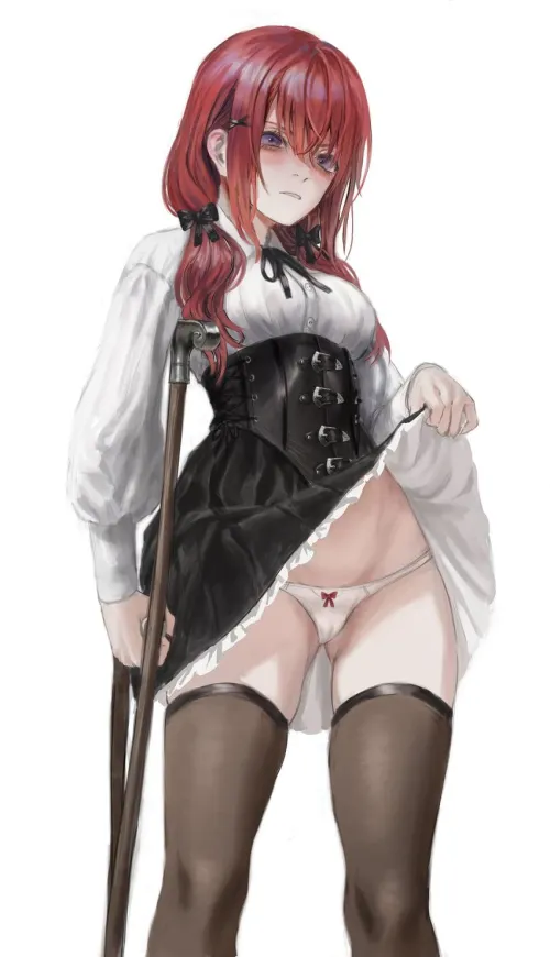 Disgusted Skirt Lift on Crutch [Original] Thumbnail