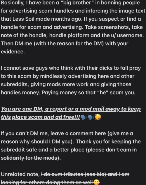 DM me if you suspect someone is advertising a scam (Image text) Thumbnail