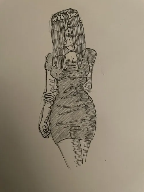 Do we mind some more sfw leaning art here? Black dress Sadako  Thumbnail