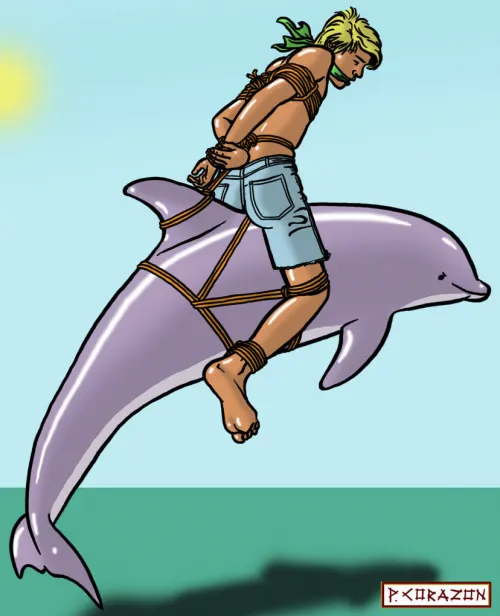 Dolphin seems happy, rider not so much XD Thumbnail