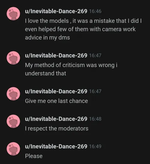 Don't be like u/Inevitable-Dance-269. Don't harass users then beg for another chance Thumbnail