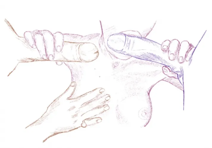 Double Blowjob sketch by me Thumbnail