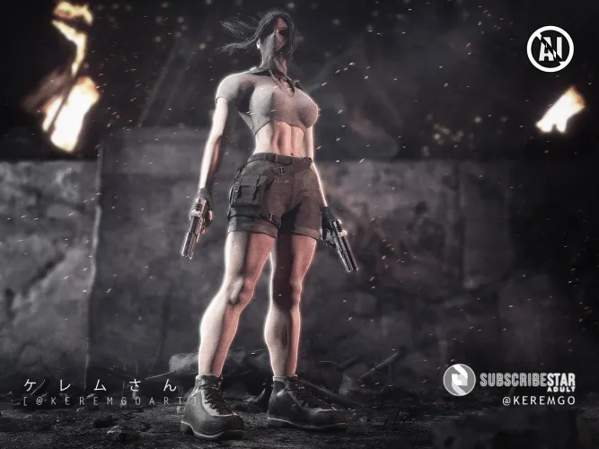 Downtown - Lara Croft Inspired Art By Me (d3ogmerek) Thumbnail